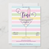 Ostersonntag Martini Cocktail Brunch Party Einladung (Vorderseite)