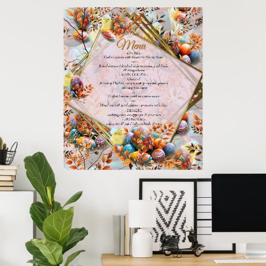 Ostersonntags-Menü Poster (Heimbüro)