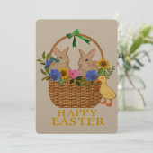 Ostersonnwünsche Feiertagskarte (Stehend Vorderseite)