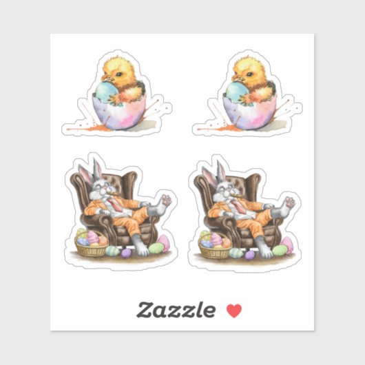 Ostersortenpackung Aufkleber (Blatt)