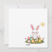 Osterspass mit Huhn und Sonnenschein Feiertagskarte (Rückseite)