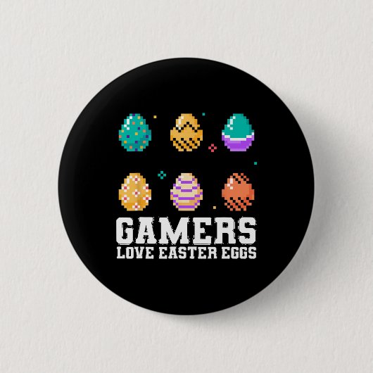 Osterspiele Liebe Ostereier-Gamer Button (Vorderseite)