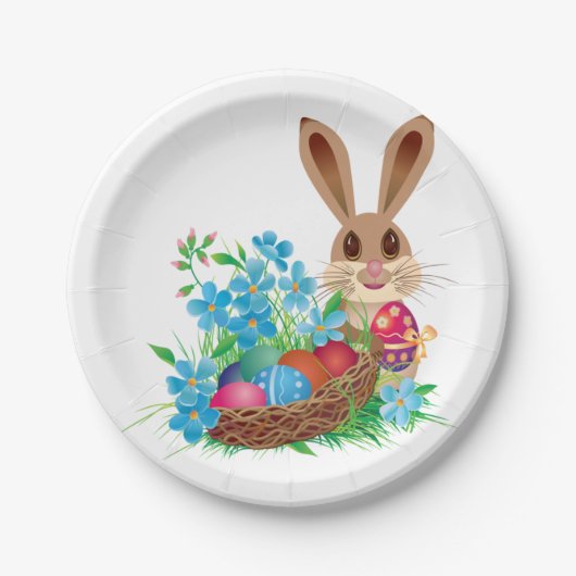 Osterspielkarten für Kinder Pappteller (Vorderseite)