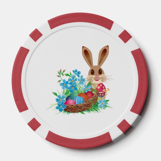 Osterspielkarten - Vintag Schwarzweiß Pokerchips (Rückseite)