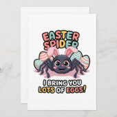 Osterspinne Feiertagskarte (Vorne/Hinten)
