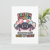 Osterspinne Feiertagskarte (Stehend Vorderseite)
