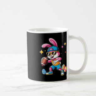 Ostersport Happy Osterfest Bunny Playing Footbyll Kaffeetasse