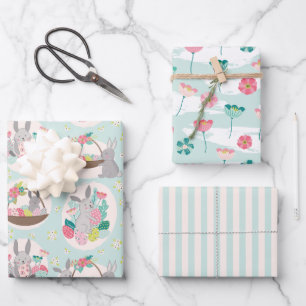 Osterspringtime-Wrapping Paper-Set 3 Geschenkpapier Set