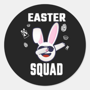 OsterSquad Familie passt Ostertagsgruppe Männer Runder Aufkleber