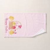 Osterstäbchen Muster rosa Badhandtuch Set (Handtuch)