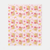Osterstäbchen Muster rosa Fleecedecke (Vorderseite)