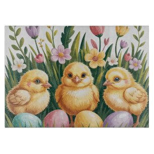 Osterstäbchen Niedliches Spring Baby Chick Desig Schneidebrett