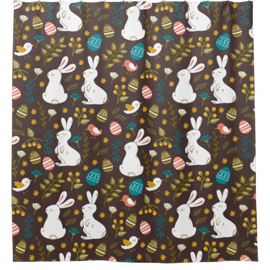 Osterstil Nahtlos Zeichnend Cartoon Duschvorhang (Vorderseite)