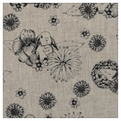 Osterstoff Bunny Spring Blumenmuster Stoff (Muster)