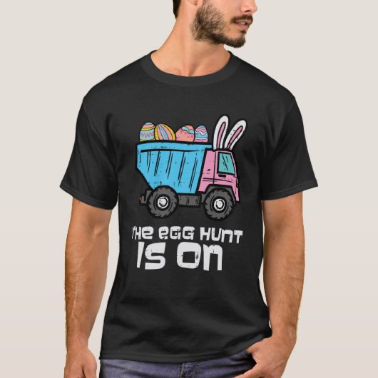 Osterstumpf LKW Ei Jagd auf Baukinder T-Shirt (Vorderseite)