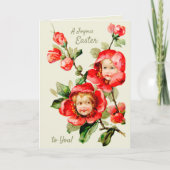 Ostersüße Mädchen Blume Kinder Fantasie CC1215 Karte (Vorderseite)