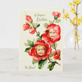 Ostersüße Mädchen Blume Kinder Fantasie CC1215 Karte