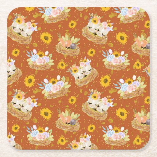 Ostertafel Rechteckiger Pappuntersetzer (Vorderseite)