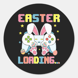 Ostertag Bunny Easter Laden Video Game Boys Gi Runder Aufkleber