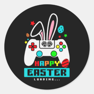 Ostertag Bunny Egg Video Game Boys Mädchen Kinder Runder Aufkleber