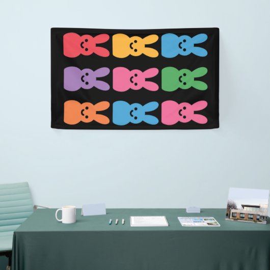 Ostertag Bunny Eggs Kariert Leopard Banner (Messeveranstaltung)