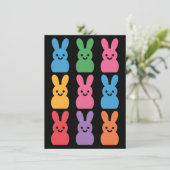 Ostertag Bunny Eggs Kariert Leopard Feiertagskarte (Stehend Vorderseite)