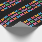 Ostertag Bunny Eggs Kariert Leopard Geschenkpapier (Ecke)