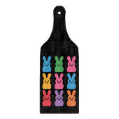 Ostertag Bunny Eggs Kariert Leopard Schneidebrett (Vorderseite)