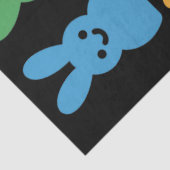 Ostertag Bunny Eggs Kariert Leopard Seidenpapier (Detail)