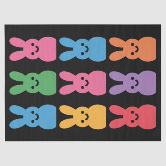 Ostertag Bunny Eggs Kariert Leopard Seidenpapier (Vorderseite)