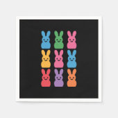 Ostertag Bunny Eggs Kariert Leopard Serviette (Vorderseite)