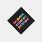 Ostertag Bunny Eggs Kariert Leopard Serviette (Ecke)