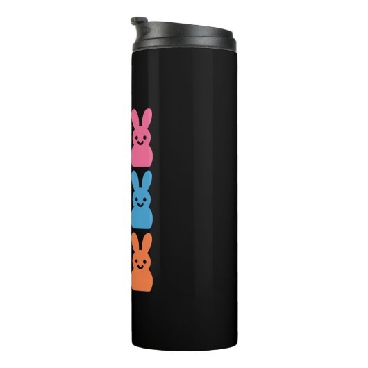 Ostertag Bunny Eggs Kariert Leopard Thermosbecher (Nach rechts gedreht)