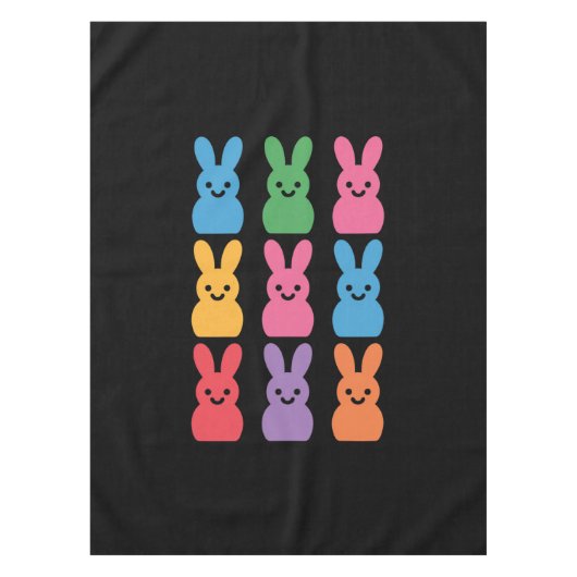 Ostertag Bunny Eggs Kariert Leopard Tischdecke (Vorderseite)