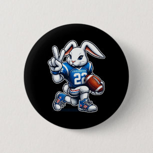 Ostertag Bunny Playing Footbyll Boys Girls Kinder Button