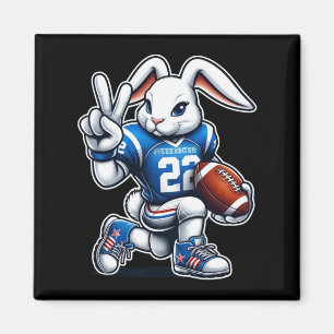 Ostertag Bunny Playing Footbyll Boys Girls Kinder Magnet