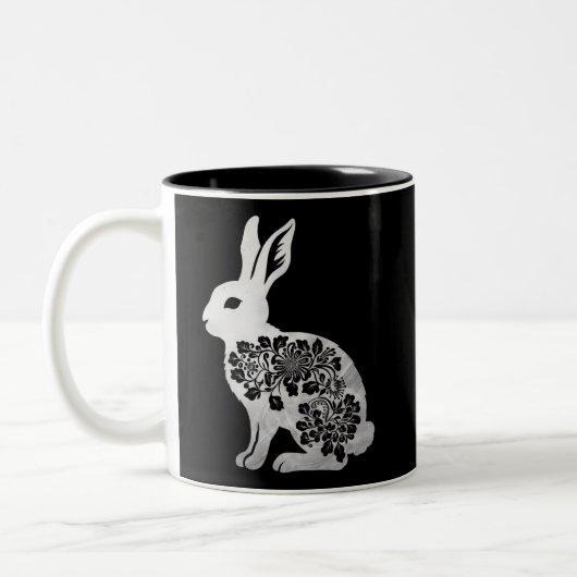 Ostertag Bunny Rabbit Zweifarbige Tasse (Links)
