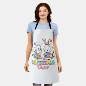 Ostertag Cafeteria Crew Mittagessen Dame Schulcafe Schürze (Getragen)