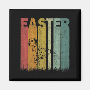 Ostertag Dalmatiner Hund Retro-Grafik Lustiger Ost Magnet