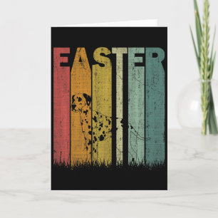 Ostertag-Dalmatiner-Retro-Grafik Lustiges Ostern Karte
