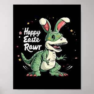 Ostertag Dinosaur Funny Happy Eastrawr T Rex Eas Poster