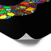 Ostertag farbenfroh gezähmtes Ei - Hund Poster (Ecke)