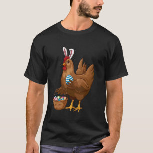 Ostertag Huhn mit Hasenohren Lustige Eier Weit T-Shirt