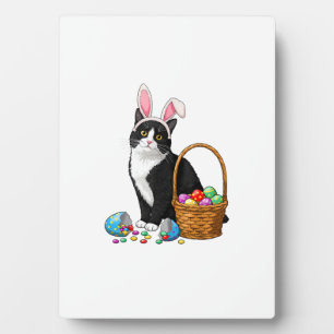 Ostertag Katze Hasenohren Eier Grafik Männer Fraue Fotoplatte