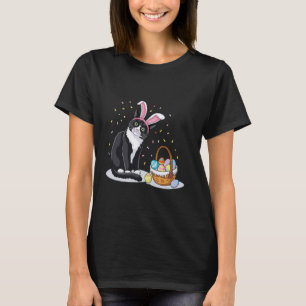 Ostertag Katzen-Hasen-Ohren Eier  Männer Frauen Os T-Shirt
