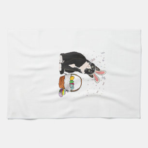 Ostertag Katzen-Hasen-Ohren-Eier-Shirt Männer Frau Geschirrtuch