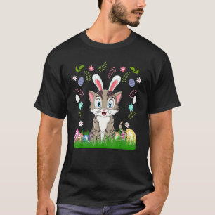 Ostertag-Katzengrafik Süßes Ei Korb Katze T-Shirt
