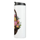 Ostertag - Korb mit bunten Eiern Blume Thermosbecher (Nach rechts gedreht)