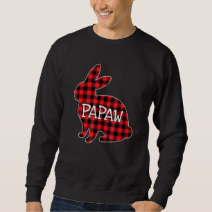 Ostertag Kostüm Roter Karierter Bunny Graphaw Sweatshirt