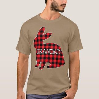 Ostertag Kostüm Roter Karierter Bunny Graphit Groß T-Shirt